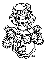 coloriage moments precieux la fillette a la guirlande aux tournesols